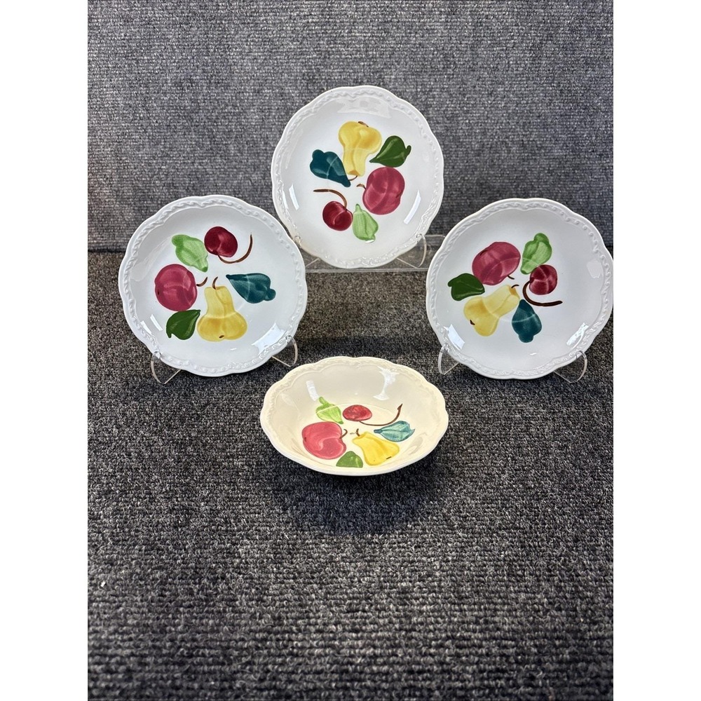 Vtg~1950's~Heritage~Ware Stetson~3 Saucers and 1 Fruit/Dessert Bowl